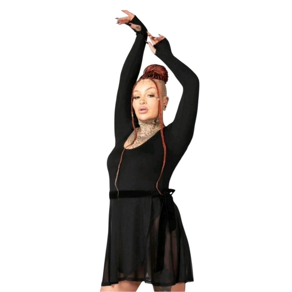 Killstar Flexi Demon Long Sleeve Leotard
